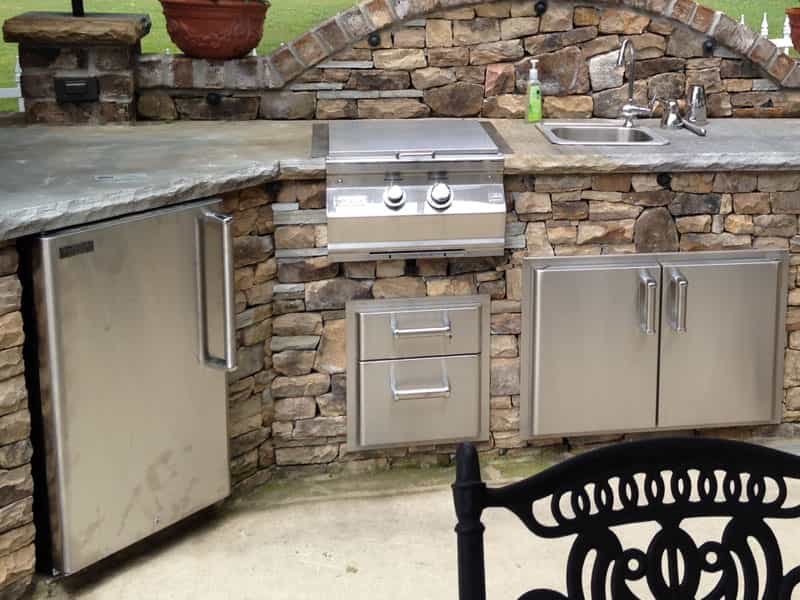 Outdoor Kitchen Asheville, NC Fireplace Store sink1 | Clean Sweep The Fireplace Shop